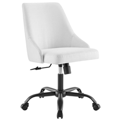 Designate Swivel Upholstered Office Chair - Black White 