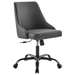 Designate Swivel Vegan Leather Office Chair - Black Gray - MOD7073