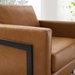 Posse Vegan Leather Accent Chair - Black Tan - MOD7084