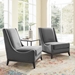 Confident Lounge Chair Upholstered Performance Velvet Set of 2 - Gray - MOD7133