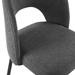 Rouse Dining Side Chair Upholstered Fabric Set of 2 - Black Charcoal - MOD7142
