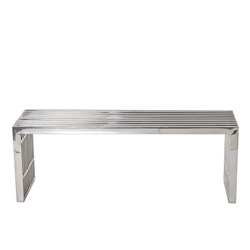 Gridiron Medium Stainless Steel Bench - Silver 