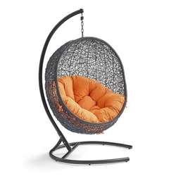 Encase Swing Outdoor Patio Lounge Chair - Orange 