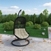 Parlay Swing Outdoor Patio Fabric Lounge Chair - Espresso Beige - MOD7297