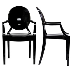Casper Dining Armchairs Set of 2 - Black 