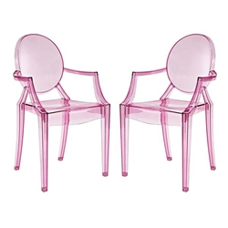 Casper Dining Armchairs Set of 2 - Pink 