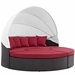 Quest Canopy Outdoor Patio Daybed - Espresso Red - MOD7373