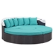 Quest Canopy Outdoor Patio Daybed - Espresso Turquoise - MOD7374