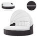 Quest Canopy Outdoor Patio Daybed - Espresso White - MOD7375