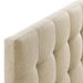Lily Queen Upholstered Fabric Headboard - Beige - MOD7384
