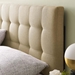 Lily Queen Upholstered Fabric Headboard - Beige - MOD7384