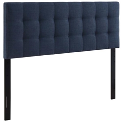 Lily Queen Upholstered Fabric Headboard - Navy 