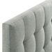 Lily King Upholstered Fabric Headboard - Gray - MOD7398
