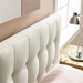 Lily Twin Upholstered Fabric Headboard - Ivory - MOD7414