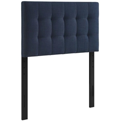 Lily Twin Upholstered Fabric Headboard - Navy 