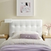 Lily Twin Upholstered Vinyl Headboard - White - MOD7418