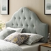 Sovereign Queen Upholstered Fabric Headboard - Gray - MOD7421