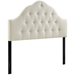 Sovereign Queen Upholstered Fabric Headboard - Ivory - MOD7422