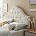 Sovereign Queen Upholstered Fabric Headboard - Ivory - MOD7422