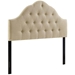 Sovereign King Upholstered Fabric Headboard - Beige - MOD7429