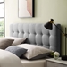 Emily Queen Upholstered Fabric Headboard - Gray - MOD7438
