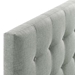 Emily King Upholstered Fabric Headboard - Gray - MOD7450
