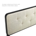 Collins Tufted Queen Fabric and Wood Headboard - Black Beige - MOD7484