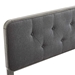 Collins Tufted King Fabric and Wood Headboard - Gray Charcoal - MOD7493