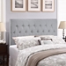 Clique Queen Upholstered Fabric Headboard - Sky Gray - MOD7497