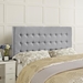 Tinble Queen Upholstered Fabric Headboard - Sky Gray - MOD7513