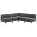 Triumph Channel Tufted Performance Velvet 5-Piece Sectional Sofa - Gray Style B - MOD7579