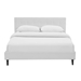 Linnea Full Faux Leather Bed - White - MOD7689