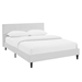 Linnea Queen Faux Leather Bed - White - MOD7698
