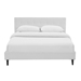 Linnea Queen Faux Leather Bed - White - MOD7698