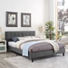 Linnea Queen Fabric Bed - Gray - MOD7701