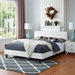 Linnea Queen Fabric Bed - White - MOD7704