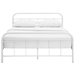 Maisie Queen Stainless Steel Bed Frame - White - MOD7772