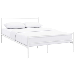 Alina Full Platform Bed Frame - White 