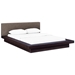Freja Queen Fabric Platform Bed - Cappuccino Brown - MOD7806