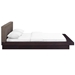 Freja Queen Fabric Platform Bed - Cappuccino Brown - MOD7806