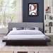 Freja Queen Fabric Platform Bed - Cappuccino Gray - MOD7807