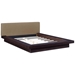 Freja Queen Fabric Platform Bed - Cappuccino Latte - MOD7808