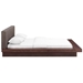 Freja Queen Fabric Platform Bed - Walnut Brown - MOD7810
