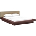 Freja Queen Fabric Platform Bed - Walnut Latte - MOD7812