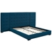 Sierra Queen Upholstered Fabric Platform Bed - Azure - MOD7863