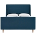 Aubree Queen Upholstered Fabric Sleigh Platform Bed - Azure - MOD7879