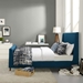 Aubree Queen Upholstered Fabric Sleigh Platform Bed - Azure - MOD7879