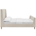 Aubree Queen Upholstered Fabric Sleigh Platform Bed - Beige - MOD7880