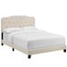 Amelia Full Upholstered Fabric Bed - Beige - MOD7888