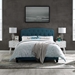 Amelia Queen Upholstered Fabric Bed - Azure - MOD7891
